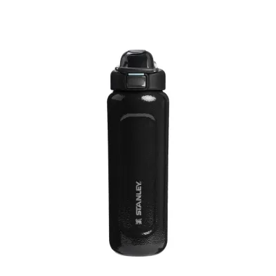 Термобутылка Stanley Classic Wellspring 710 мл, кнопка Quick-Flip, сталь 18/8, держит холод до 40 ч со льдом, чёрная
