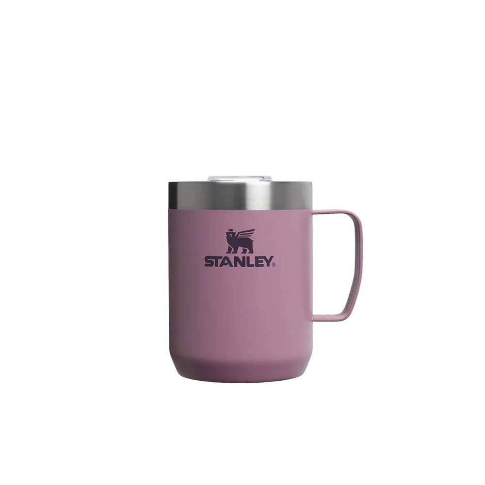 Кружка Stanley Everyday Mug 0,23 л из нержавеющей стали, с крышкой drink-thru и ручкой, Purple Smoke фиолетовая