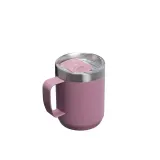 Кружка Stanley Everyday Mug 0,23 л из нержавеющей стали, с крышкой drink-thru и ручкой, Purple Smoke фиолетовая — фото 2