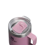 Кружка Stanley Everyday Mug 0,23 л из нержавеющей стали, с крышкой drink-thru и ручкой, Purple Smoke фиолетовая — фото 3
