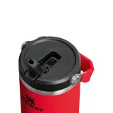 Термокружка Stanley IceFlow Flip Straw 0,41 л с трубочкой и ручкой, для холодных напитков, нержавеющая сталь, Chili Black — фото 2