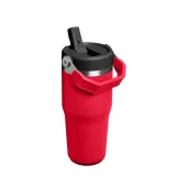 Термокружка Stanley IceFlow Flip Straw 0,41 л с трубочкой и ручкой, для холодных напитков, нержавеющая сталь, Chili Black — фото 3