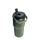 Термокружка с трубочкой Stanley IceFlow Flip Straw 600 мл, сталь 18/8, зелёная Dried Pine — фото 3