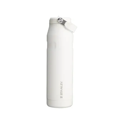 Бутылка Stanley IceFlow Flip Straw 2.0 1,06 л, герметичная, мундштук с трубочкой, сталь 18/8, белая
