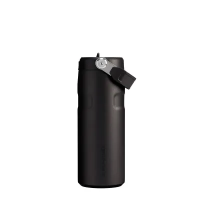 Термобутылка Stanley IceFlow Flip Straw 2.0 470 мл, AeroLight, сталь 18/8, держит холод до 48 ч со льдом, Black 2.0