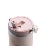Термокружка Stanley IceFlow Flip Straw 890 мл с трубочкой и складной ручкой, для холодных напитков, Rose Quartz розовая — фото 3