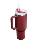Термокружка Stanley Quencher H2.O FlowState 1,18 л с ручкой, поворотной крышкой и трубочкой, Cranberry клюквенная — фото 3
