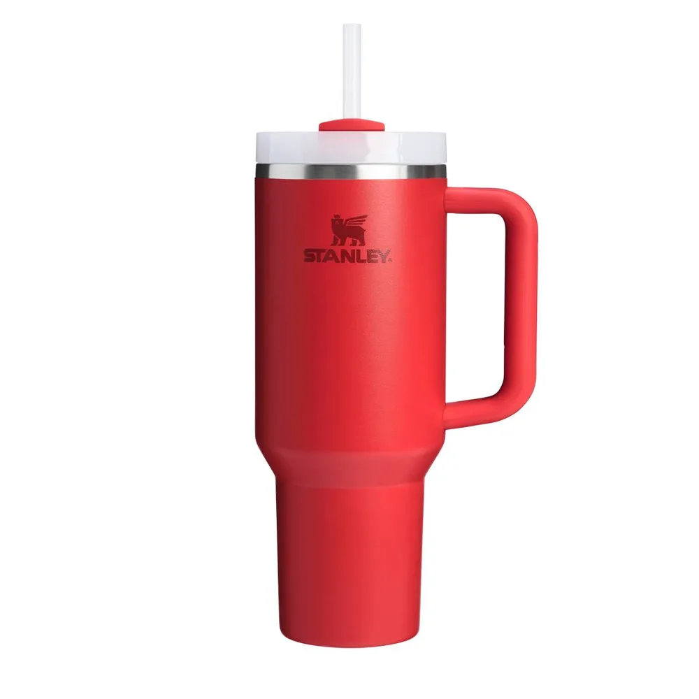 Термокружка Stanley Quencher H2.O FlowState 1,18 л, крышка с 3 положениями и трубочка, Chili Red красная