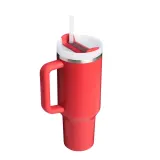 Термокружка Stanley Quencher H2.O FlowState 1,18 л, крышка с 3 положениями и трубочка, Chili Red красная — фото 2