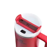 Термокружка Stanley Quencher H2.O FlowState 1,18 л, крышка с 3 положениями и трубочка, Chili Red красная — фото 3