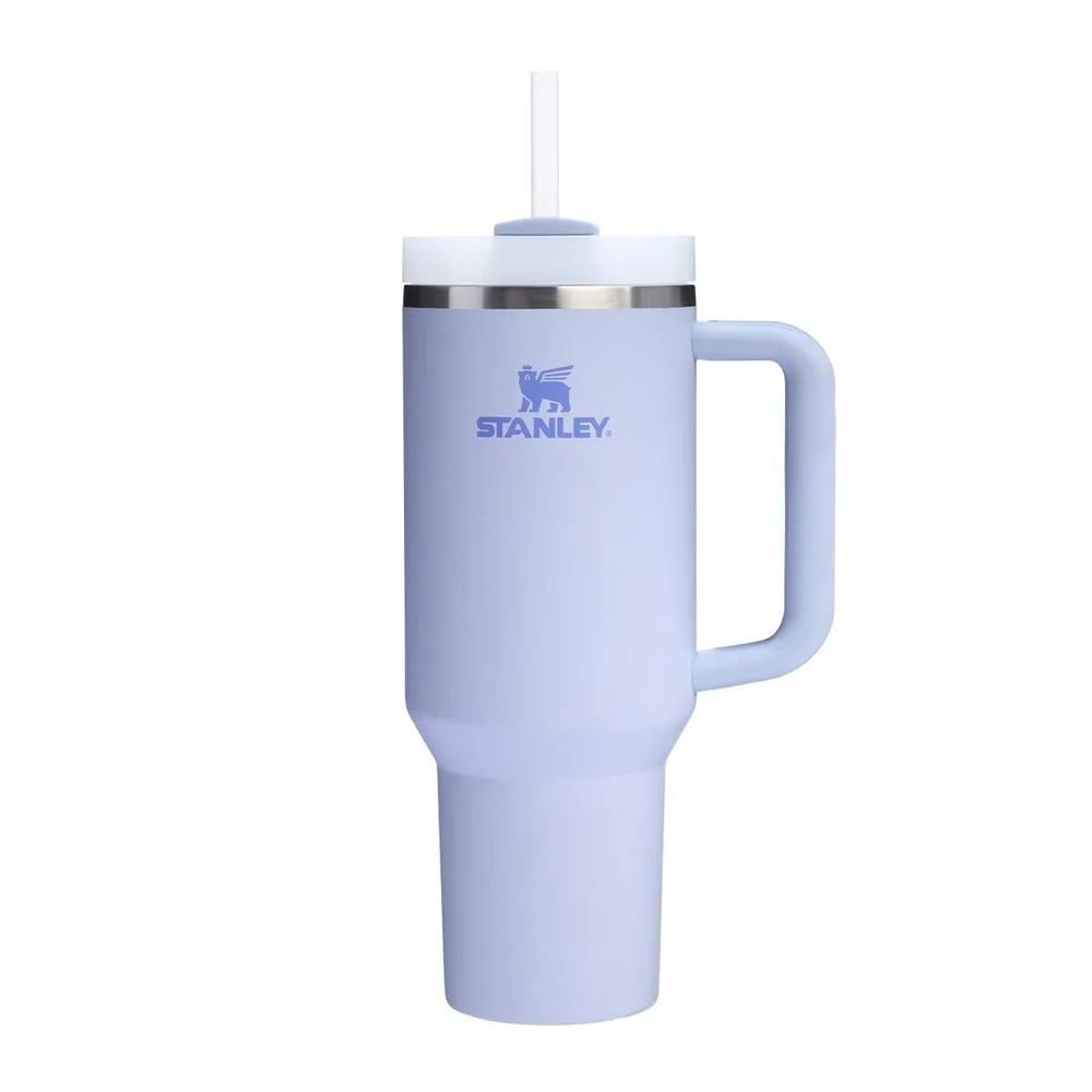 Термокружка Stanley Quencher H2.O FlowState 1,18 л для автомобильного подстаканника, с трубочкой, Dew Drop голубая