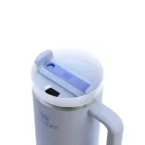 Термокружка Stanley Quencher H2.O FlowState 1,18 л для автомобильного подстаканника, с трубочкой, Dew Drop голубая — фото 2