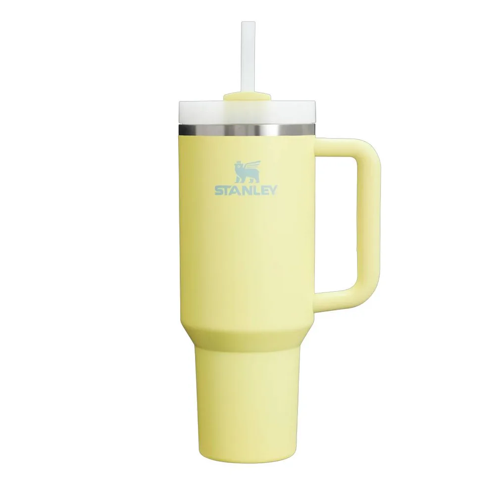 Термокружка Stanley Quencher H2.O FlowState 1,18 л с поворотной крышкой, трубочкой и ручкой, Pomelo жёлтая