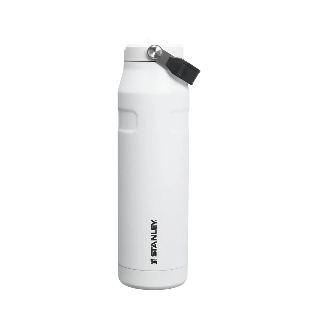 Бутылка-термос Stanley IceFlow Flip Straw 2.0 1,06 л, мундштук с трубочкой, сталь 18/8, белая Chalk