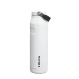 Бутылка-термос Stanley IceFlow Flip Straw 2.0 1,06 л, мундштук с трубочкой, сталь 18/8, белая Chalk — фото 1
