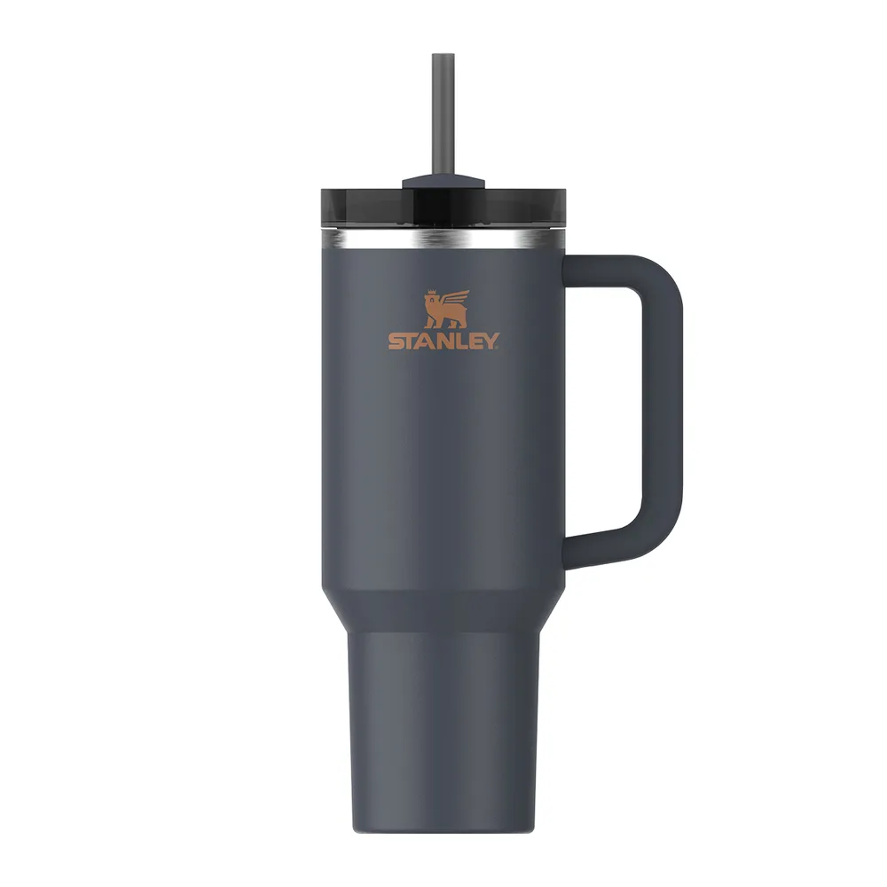 Термокружка Stanley Quencher H2.O FlowState 1,18 л с трубочкой и широкой ручкой, Twilight серая