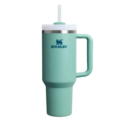 Термокружка Stanley Quencher H2.0 FlowState 1,18 л с трубочкой и ручкой, вакуумная изоляция, Spring Green зелёная
