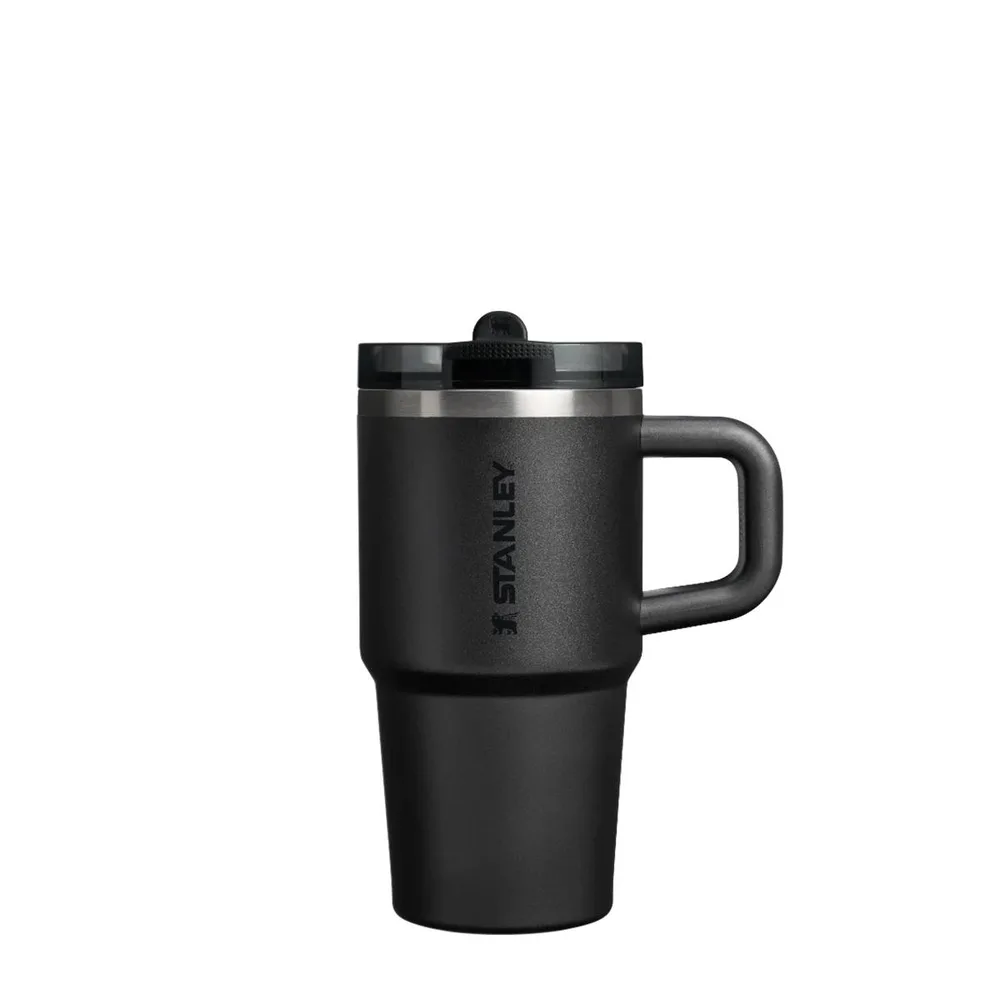 Термокружка Stanley Quencher ProTour Flip Straw 0,59 л, герметичная, с трубочкой и ручкой, чёрная Black 2.0