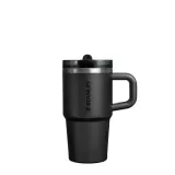 Термокружка Stanley Quencher ProTour Flip Straw 0,59 л, герметичная, с трубочкой и ручкой, чёрная Black 2.0 — фото 1