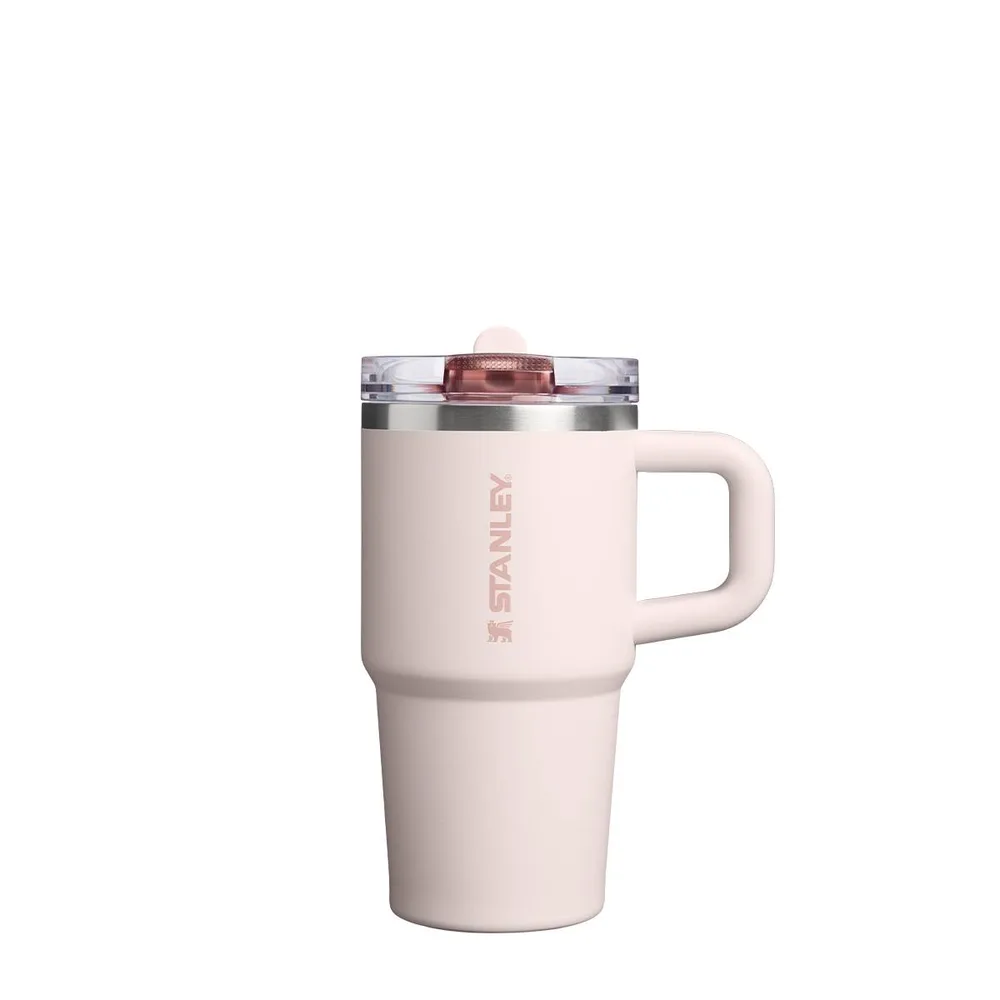 Термокружка Stanley Quencher ProTour Flip Straw 0,59 л, крышка без протечек, трубочка, розовая Rose Quartz