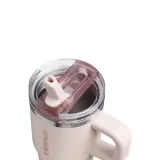 Термокружка Stanley Quencher ProTour Flip Straw 0,59 л, крышка без протечек, трубочка, розовая Rose Quartz — фото 3