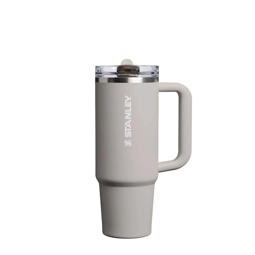 Термокружка Stanley Quencher ProTour Flip Straw 0,89 л, герметичная, со складным мундштуком, Ash серая