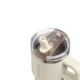 Термокружка Stanley Quencher ProTour Flip Straw 0,59 л с ручкой и откидной трубочкой, кремовая Cream — фото 3