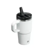 Термокружка Stanley Quencher ProTour Flip Straw 0,59 л со встроенной трубочкой, герметичная, белая Chalk — фото 2