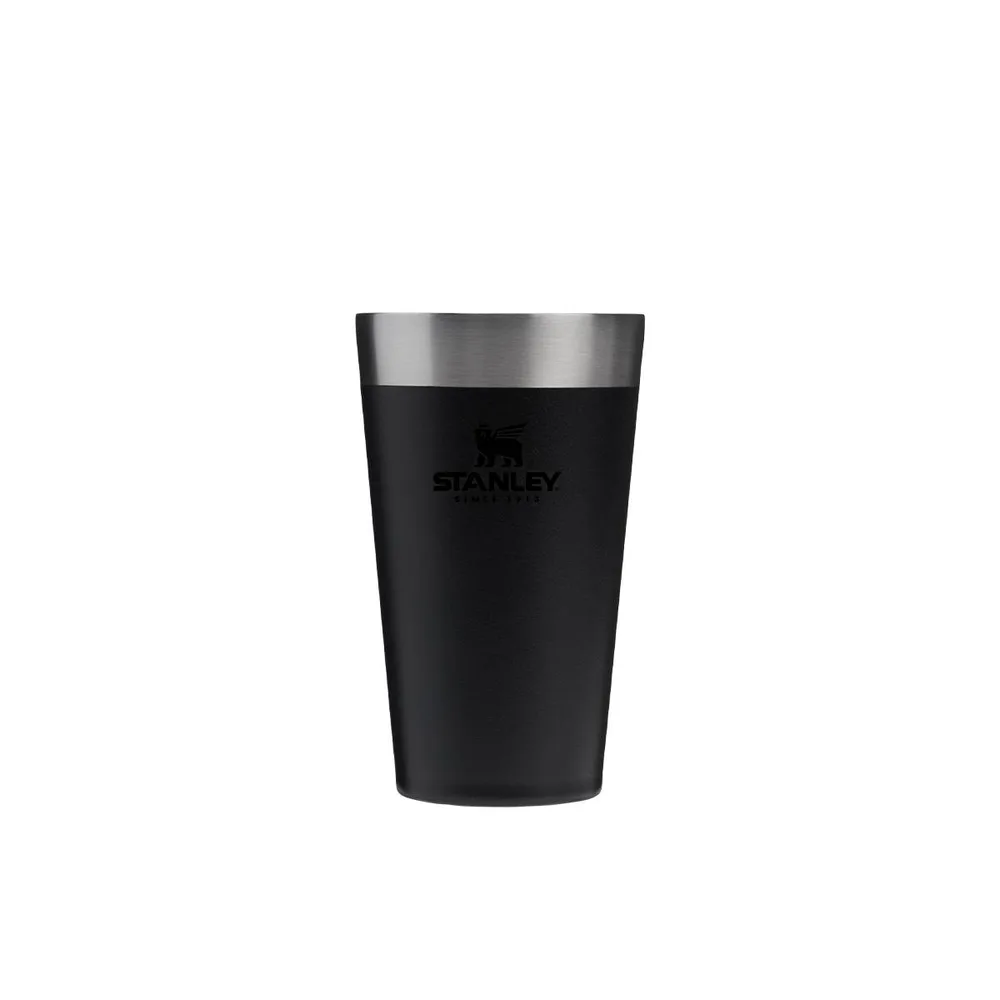 Термокружка Stanley Stacking Beer Pint 470 мл стальная, складывается стопкой, чёрная Black 2.0