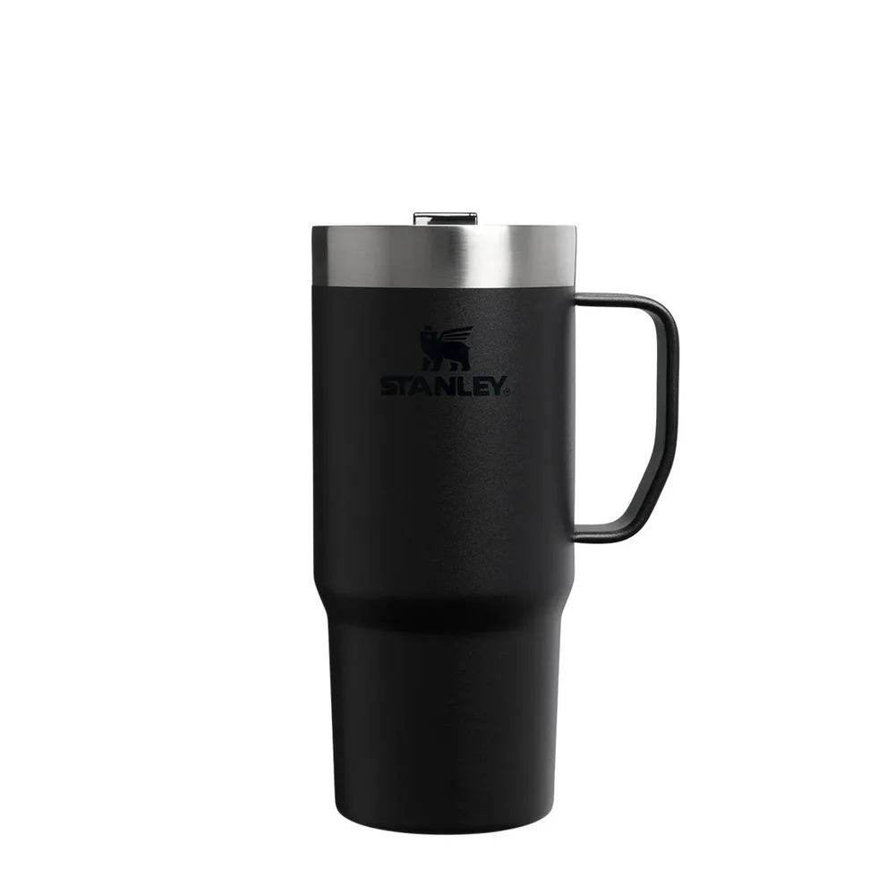 Термокружка Stanley Everyday Suburban 0,47 л с ручкой, вакуумная, сталь 18/8, крышка Tritan drink-through, Black 2.0 чёрная