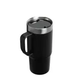 Термокружка Stanley Everyday Suburban 0,47 л с ручкой, вакуумная, сталь 18/8, крышка Tritan drink-through, Black 2.0 чёрная — фото 2