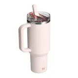 Термокружка Stanley Quencher ProTour Flip Straw 1,18 л с трубочкой, розовая Rose Quartz — фото 2
