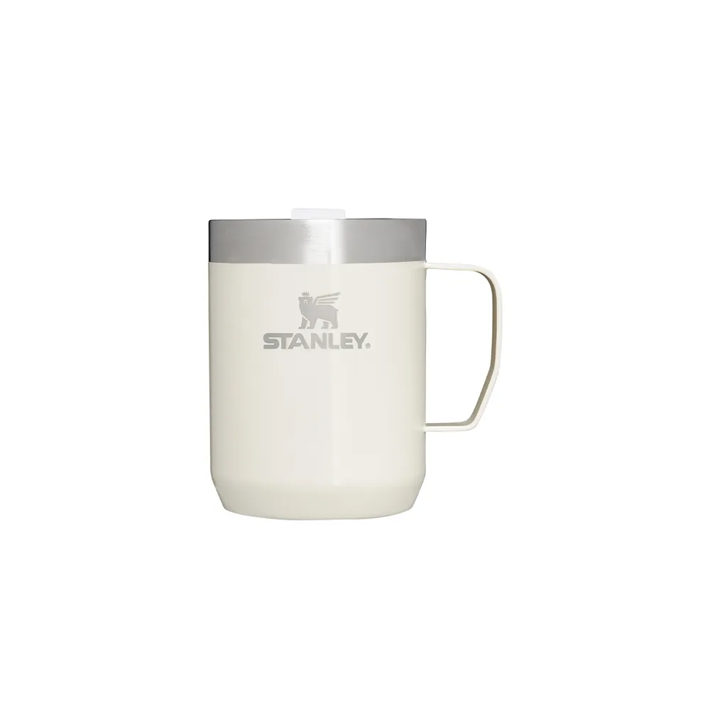 Кружка туристическая Stanley Legendary Classic Camp Mug 230 мл, с ручкой и крышкой, стальная, бежевая Cream Gloss