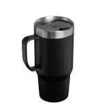 Термокружка Stanley Everyday Suburban 0,71 л с ручкой и крышкой Tritan, нержавеющая сталь 18/8, Black 2.0 чёрная — фото 2
