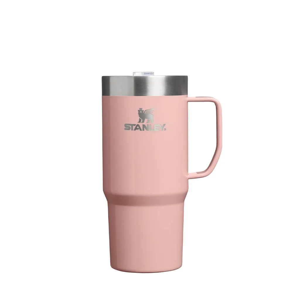 Термокружка Stanley Everyday Suburban 0,47 л с ручкой и крышкой drink-through, вакуумная, сталь 18/8, Peach Rose персиково-розовая