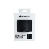 Набор силиконовых аксессуаров для Stanley Quencher 0,6 л / 0,89 л: накладка на дно и 2 колпачка для трубочки, чёрный Black — фото 1