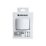 Набор силиконовых аксессуаров для Stanley Quencher 0,6 л / 0,89 л: накладка на дно и 2 колпачка для трубочки, Pale Stone — фото 1