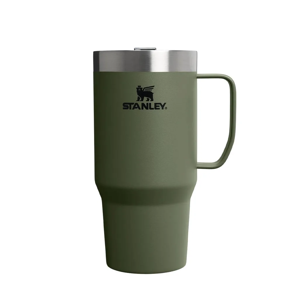 Термокружка Stanley Everyday Suburban 0,71 л с ручкой, крышка Tritan, нержавеющая сталь 18/8, Dried Pine тёмно-зелёная