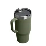 Термокружка Stanley Everyday Suburban 0,71 л с ручкой, крышка Tritan, нержавеющая сталь 18/8, Dried Pine тёмно-зелёная — фото 2