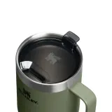 Термокружка Stanley Everyday Suburban 0,71 л с ручкой, крышка Tritan, нержавеющая сталь 18/8, Dried Pine тёмно-зелёная — фото 3