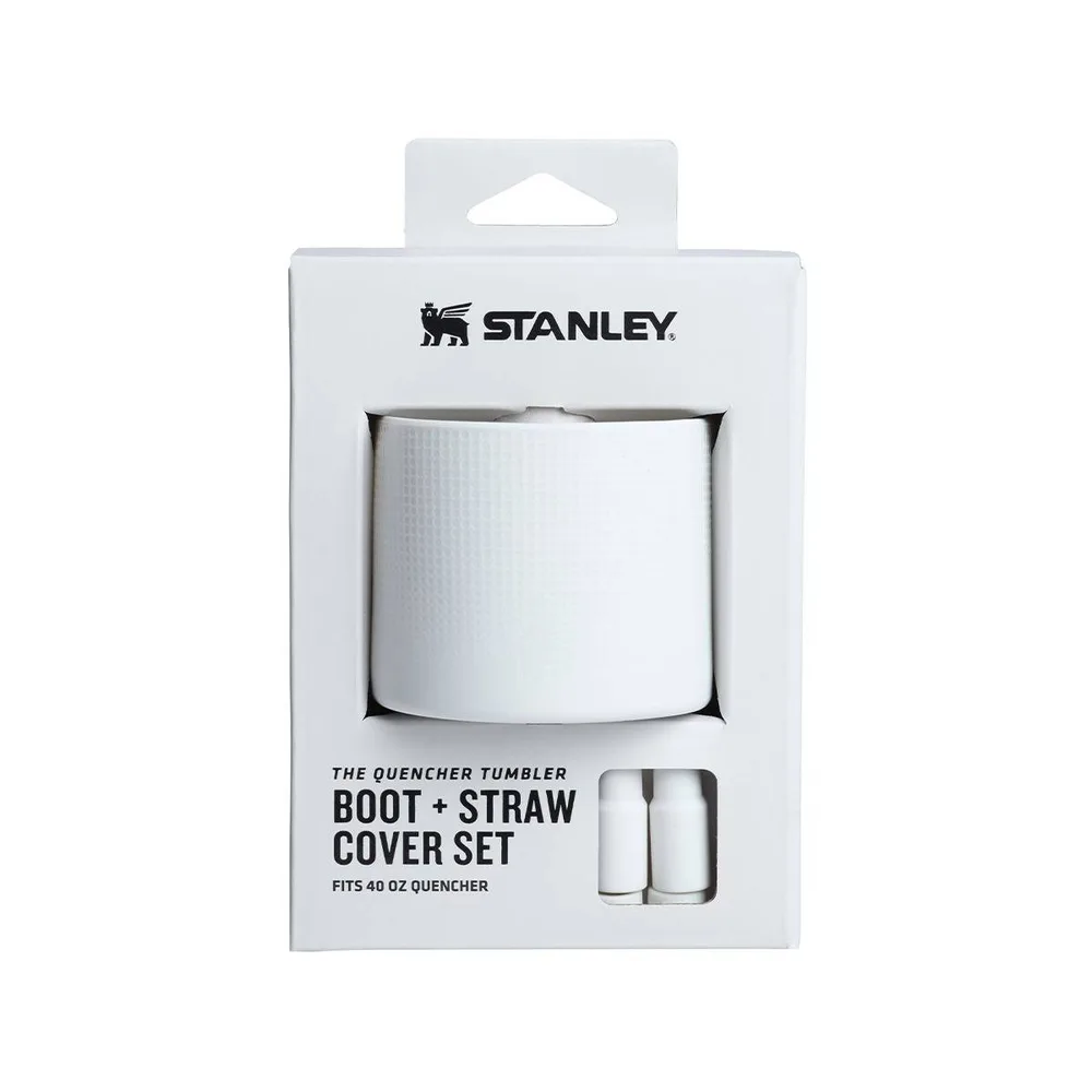 Набор силиконовых аксессуаров для Stanley Quencher 1,18 л: накладка на дно и 2 колпачка для трубочки, Pale Stone