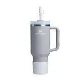 Набор силиконовых аксессуаров для Stanley Quencher 1,18 л: накладка на дно и 2 колпачка для трубочки, Pale Stone — фото 3
