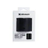 Набор силиконовых аксессуаров для Stanley Quencher 1,18 л: накладка на дно и 2 колпачка для трубочки, чёрный Black — фото 1