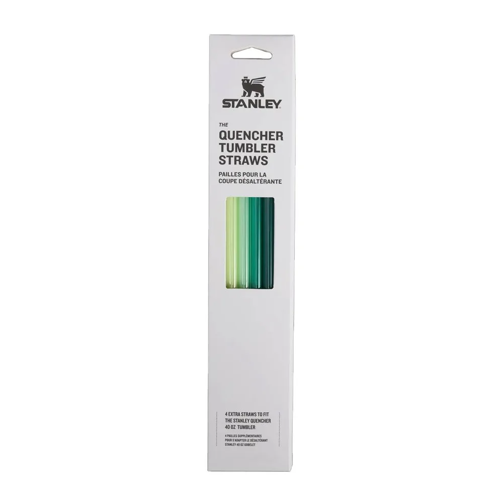 Трубочки Stanley для кружки Quencher H2.O FlowState 1,18 л, набор 4 шт, многоразовые, зелёные Green