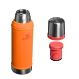 Термос Stanley Legendary Classic 0,95 л стальной вакуумный, с крышкой-кружкой и переливной пробкой, Goldenrod Coral — фото 2