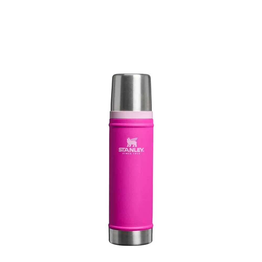 Термос Stanley Legendary Classic 0,6 л стальной вакуумный, с крышкой-кружкой и переливной пробкой, Violet Blossom