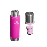 Термос Stanley Legendary Classic 0,6 л стальной вакуумный, с крышкой-кружкой и переливной пробкой, Violet Blossom — фото 2