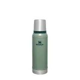 Термос Stanley Legendary Classic 0,95 л стальной вакуумный, с крышкой-кружкой и переливной пробкой, Hammertone Green зелёный — фото 1