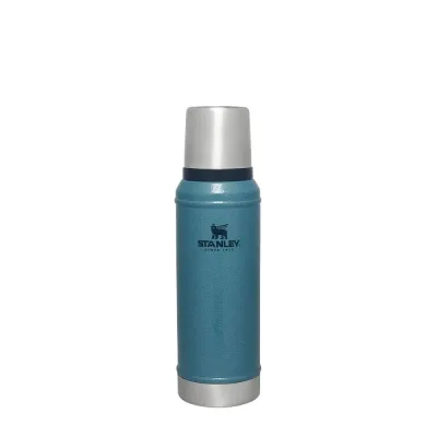 Термос Stanley Legendary Classic 0,95 л стальной вакуумный, с крышкой-кружкой и переливной пробкой, Hammertone Lake синий