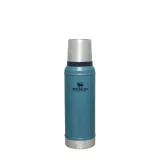 Термос Stanley Legendary Classic 0,95 л стальной вакуумный, с крышкой-кружкой и переливной пробкой, Hammertone Lake синий — фото 1